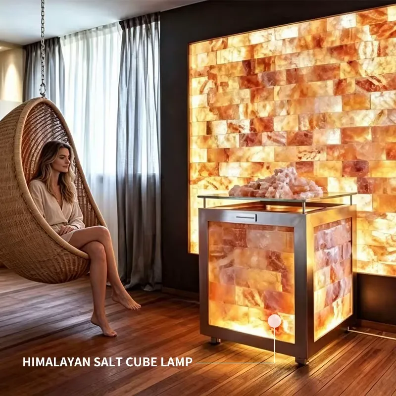 Himalayan Pink Salt Cube Lamp  - Spa Wellness Nature ulasan dan harga
